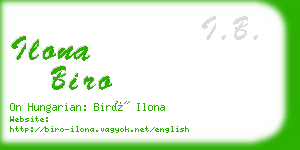 ilona biro business card